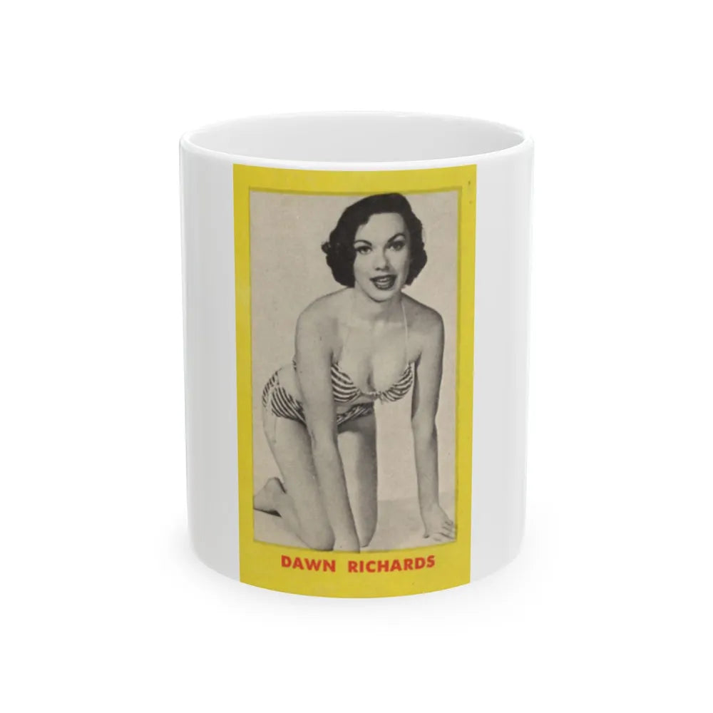 Dawn Richard #80 - Dawn on back of PICTURE SCOPE Digest Mag. May '57 1 (Vintage Female Icon) White Coffee Mug-11oz-Go Mug Yourself