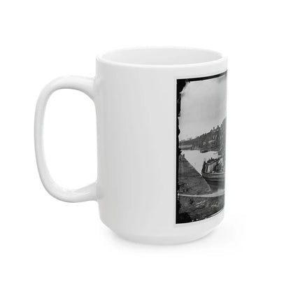 Richmond, Va. Barges With African Americans On The Canal; Ruined Buildings Beyond (U.S. Civil War) White Coffee Mug-Go Mug Yourself