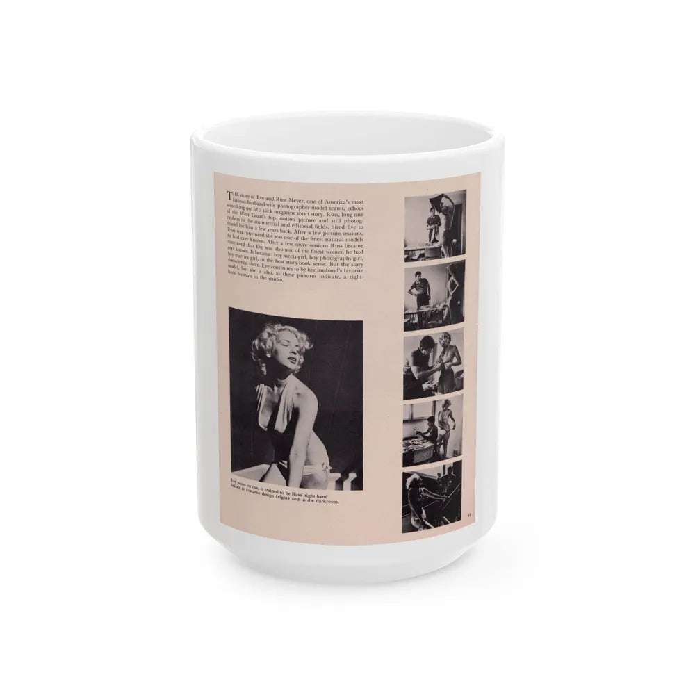 Eve Meyer #24 (Vintage Female Icon) White Coffee Mug-15oz-Go Mug Yourself