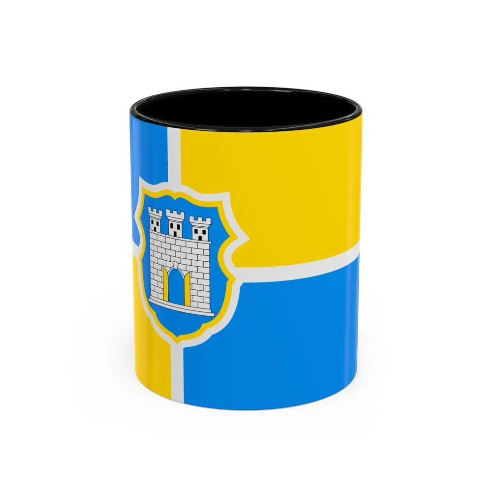 Flag of Zhytomyr Ukraine - Accent Coffee Mug-11oz-Black-Go Mug Yourself