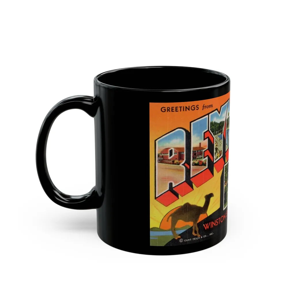 Greetings from Reynolds Park Winston Salem NC The Camel City (Greeting Postcards) Black Coffee Mug-Go Mug Yourself