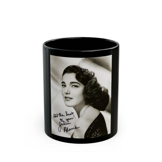 Julia Adams #32 - 8x10 B&W Head & Shoulder Glamour Portrait (Vintage Female Icon) Black Coffee Mug-11oz-Go Mug Yourself