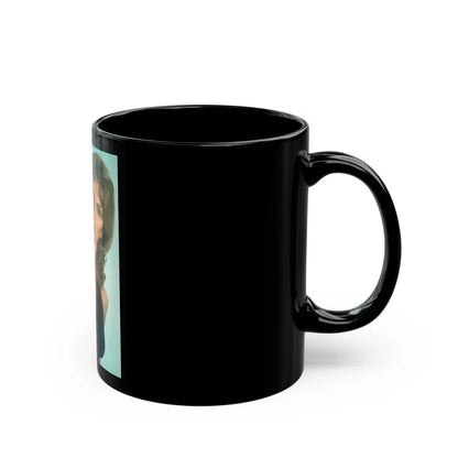 Julie Ege #90 (Vintage Female Icon) Black Coffee Mug-Go Mug Yourself