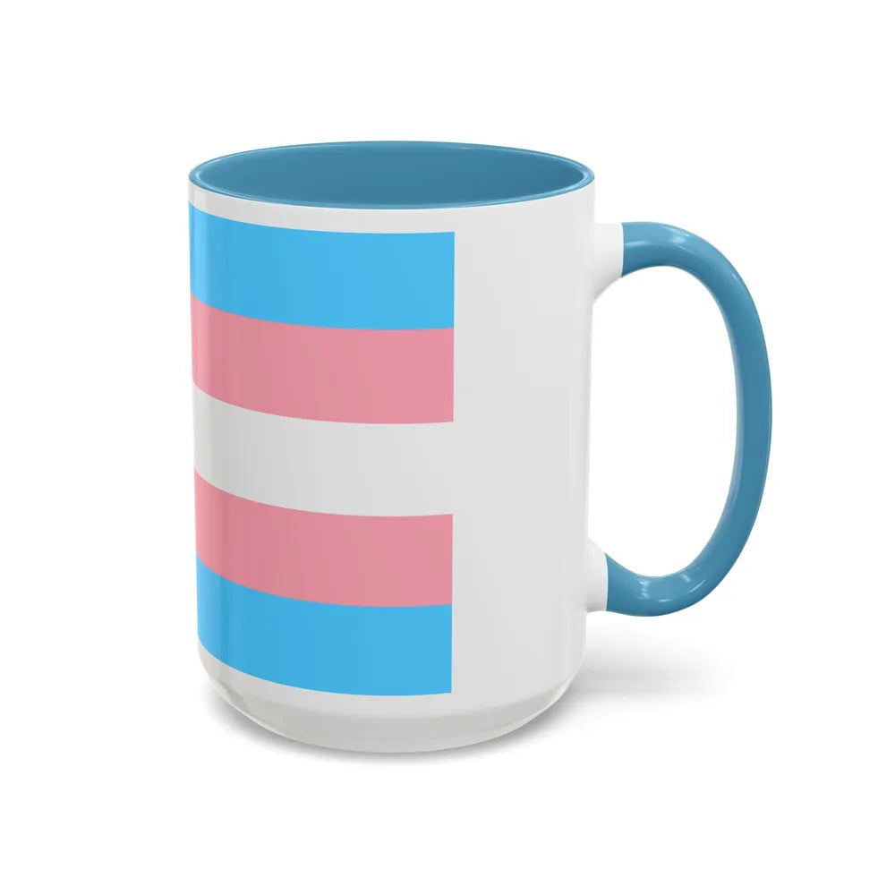 Transgender Pride Flag - Accent Coffee Mug-Go Mug Yourself