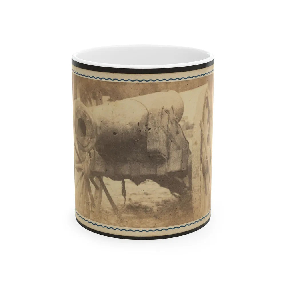 Cannon Mounted In The Camp Of Duryea's And Bainbridge's Batteries, 15th Arkansas Confederate Infantry, Port Hudson, Louisiana 001 (U.S. Civil War) White Coffee Mug-11oz-Go Mug Yourself