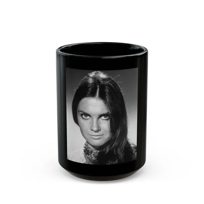 Caroline Munro #328 (Vintage Female Icon) Black Coffee Mug-15oz-Go Mug Yourself