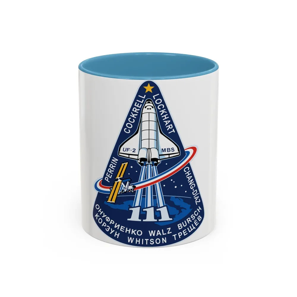 STS 111 (NASA) Accent Coffee Mug-11oz-Light Blue-Go Mug Yourself