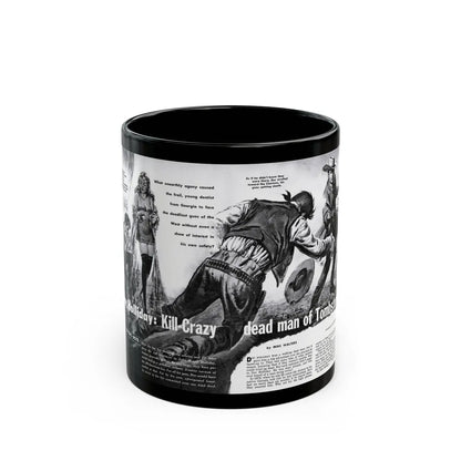 Doc Holliday - Kill-Crazy dead man of Tombstone, Man's Adventure, December 1958 - Black Coffee Mug-11oz-Go Mug Yourself