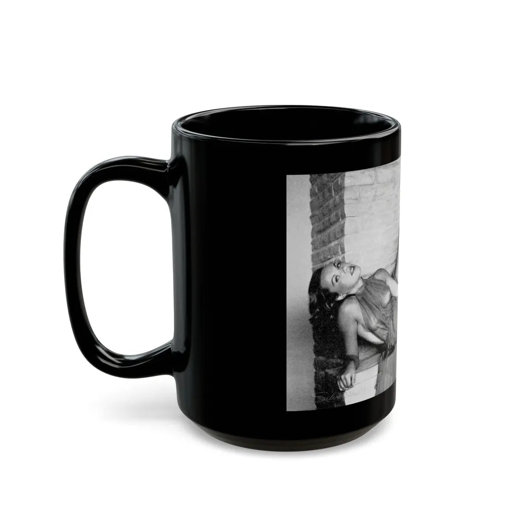 Dawn Richard #18 - See through top (Vintage Female Icon) Black Coffee Mug-Go Mug Yourself