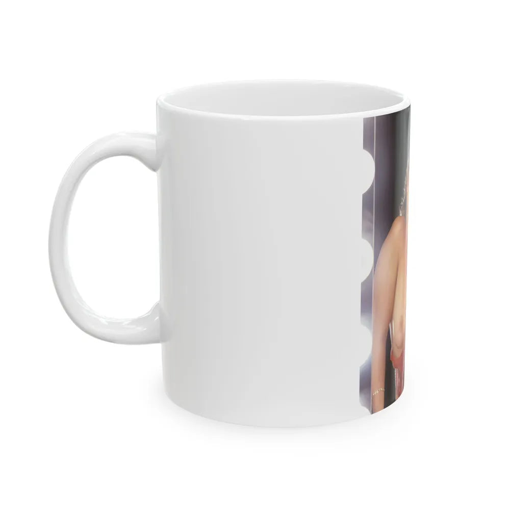 Linda Blair #263 - Partially Topless (Vintage Female Icon) White Coffee Mug-Go Mug Yourself