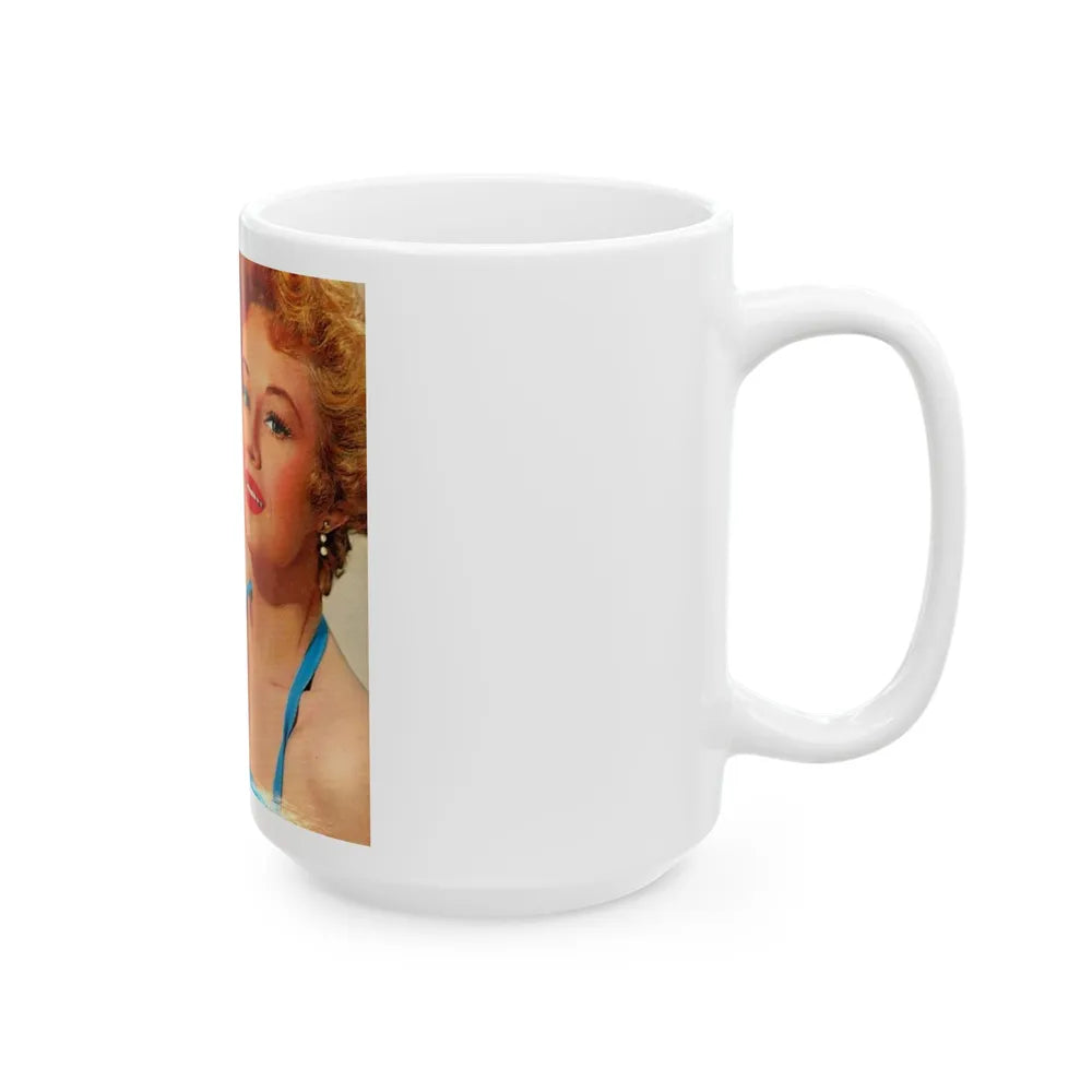 Virginia Mayo #42 - Movie Add (Vintage Female Icon) White Coffee Mug-Go Mug Yourself