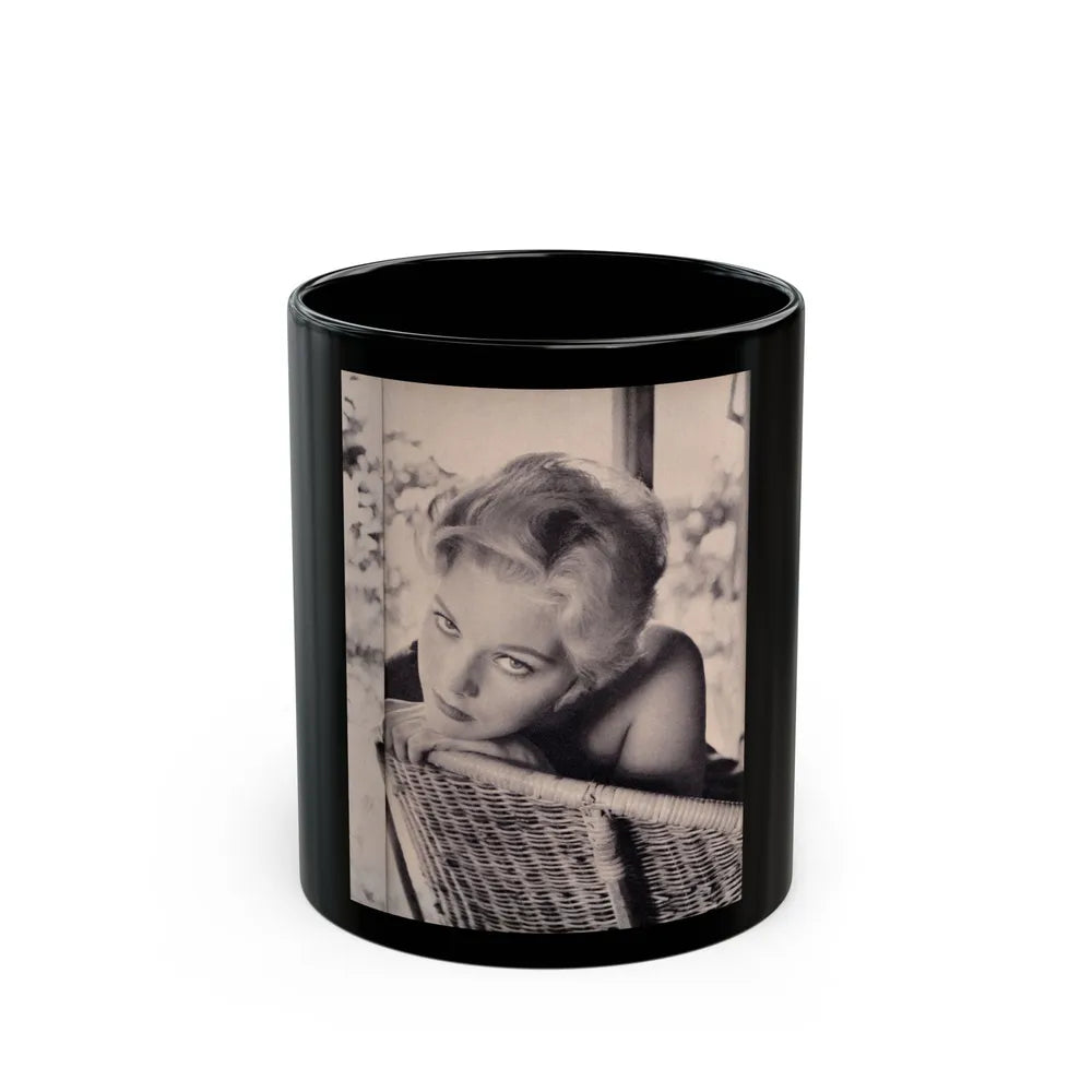 Kim Novak #382 (Vintage Female Icon) Black Coffee Mug-11oz-Go Mug Yourself