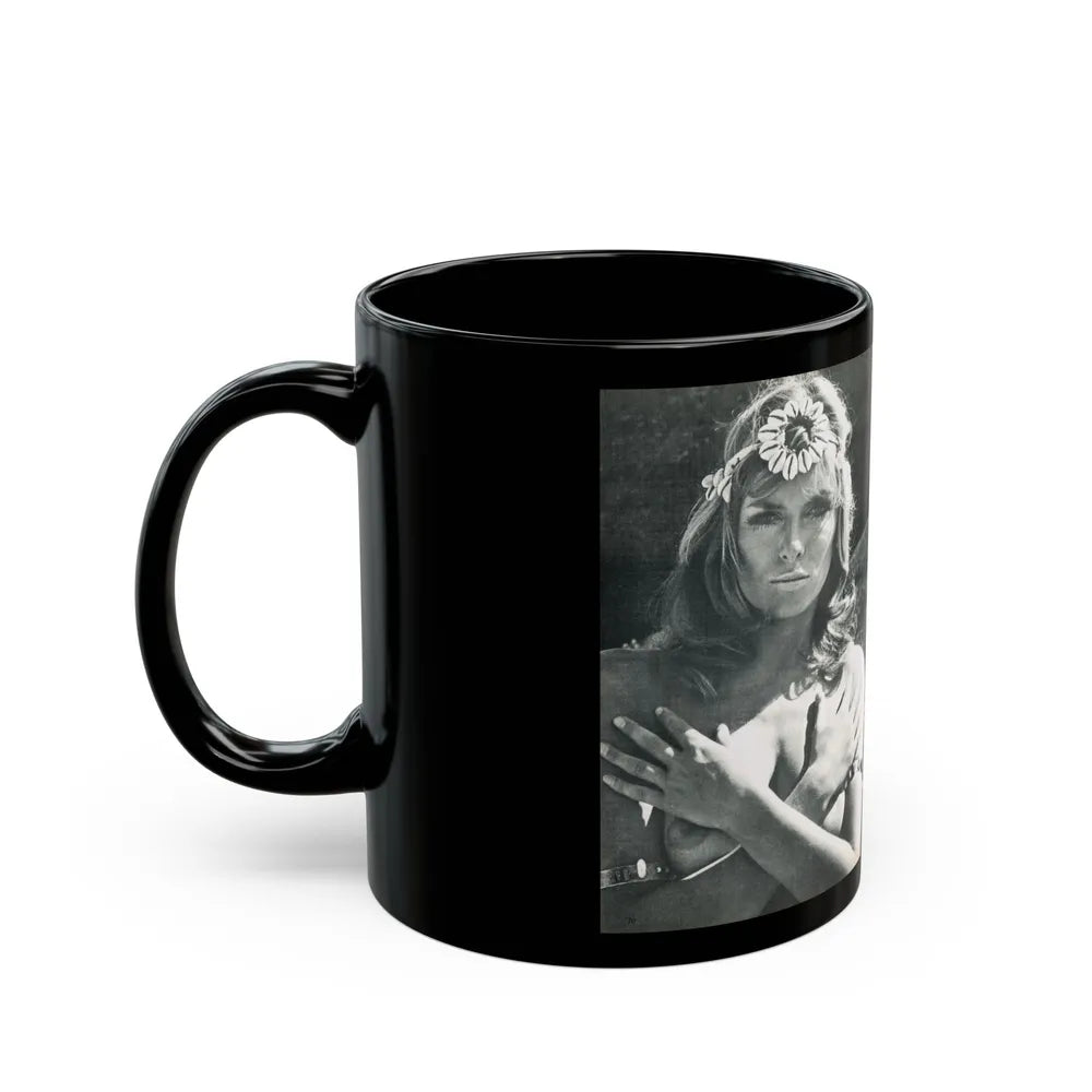 Julie Ege #213 (Vintage Female Icon) Black Coffee Mug-Go Mug Yourself