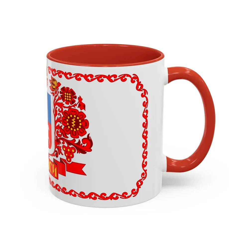 Flag of Cherkasy Ukraine - Accent Coffee Mug-Go Mug Yourself