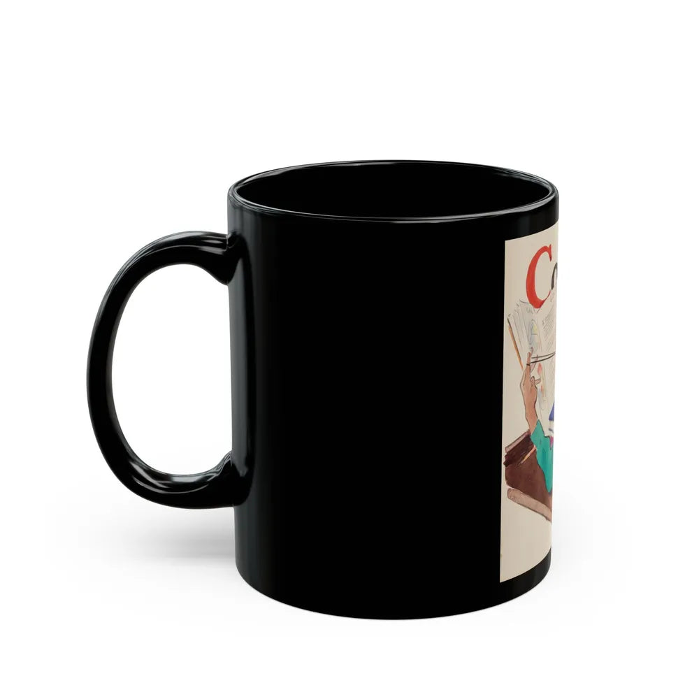 Collier's magazine preliminary cover, early 1930s - Black Coffee Mug-Go Mug Yourself