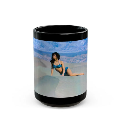 Pamela Tiffin #31 (Vintage Female Icon) Black Coffee Mug-15oz-Go Mug Yourself