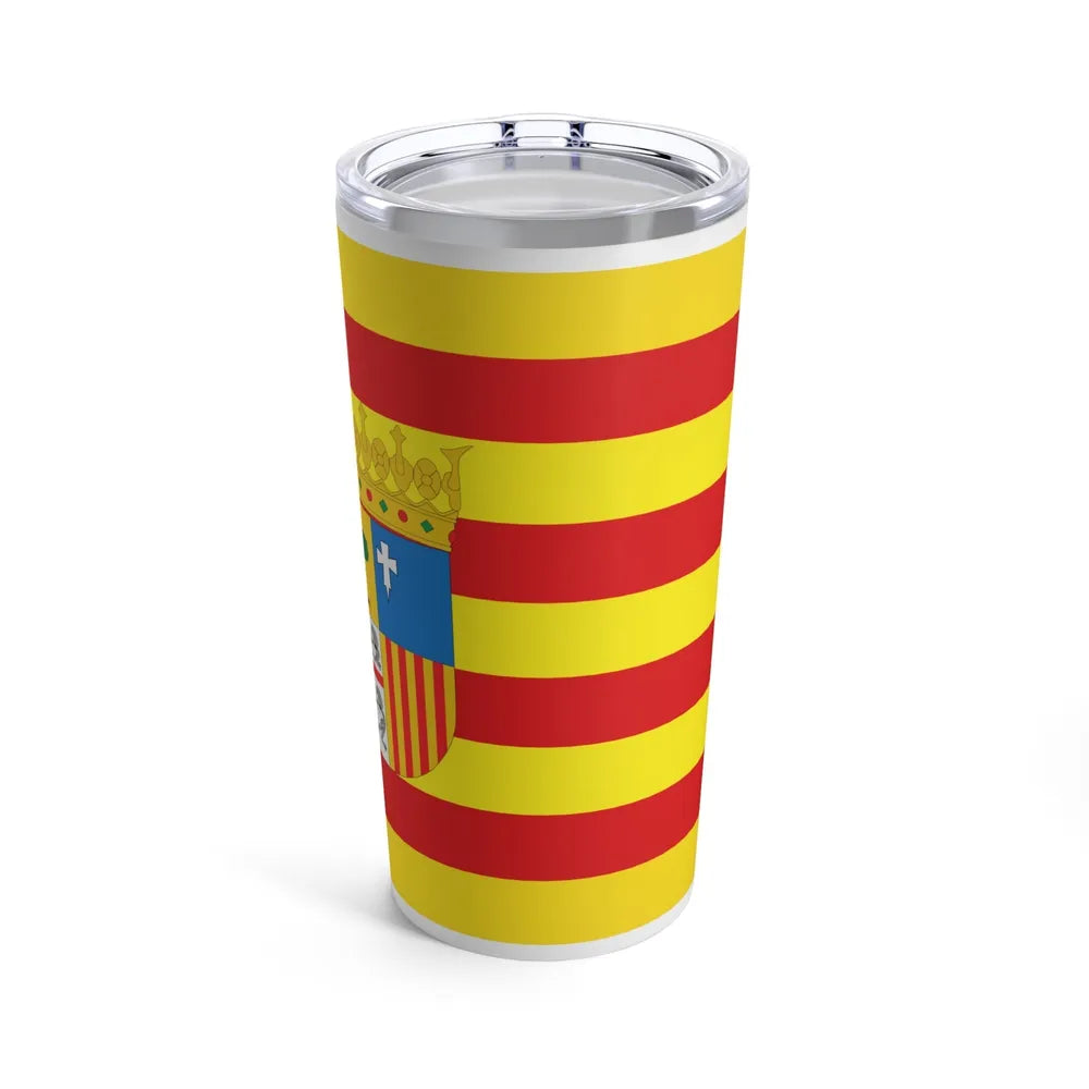 Flag of Aragon Spain - Tumbler 20oz-20oz-Go Mug Yourself