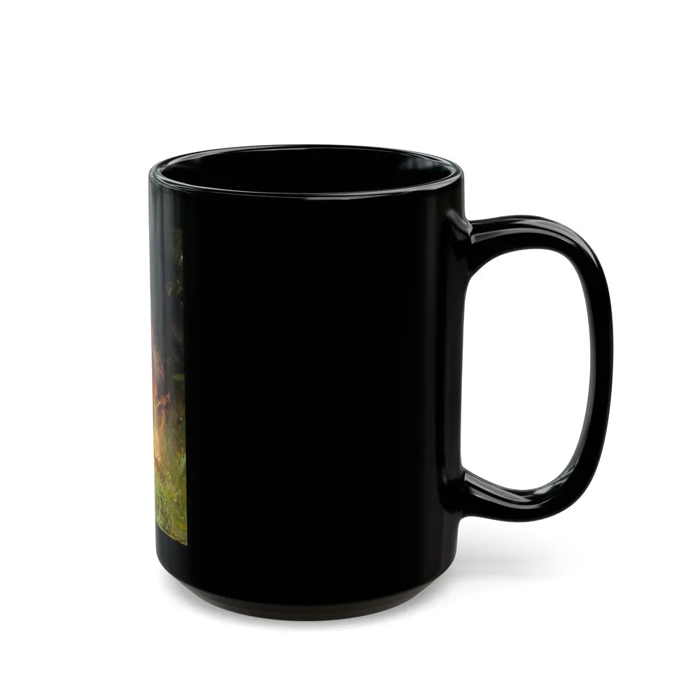 Fire Dancer, c. 1920 - Black Coffee Mug-Go Mug Yourself