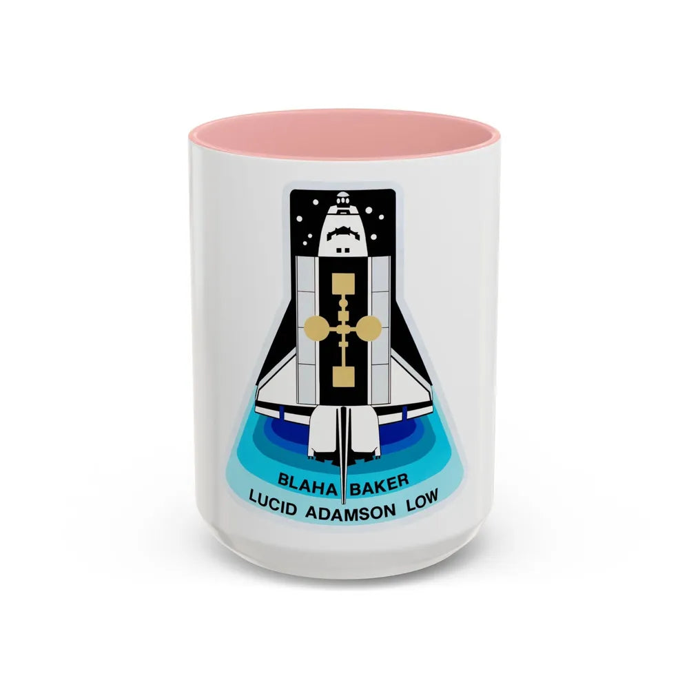 STS 43 (NASA) Accent Coffee Mug-15oz-Pink-Go Mug Yourself