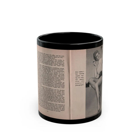 Kim Novak #146 - Scanned Mag. 66 Photos (Vintage Female Icon) Black Coffee Mug-11oz-Go Mug Yourself