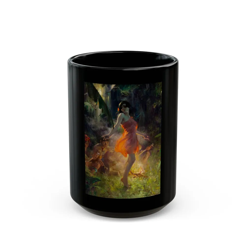 Fire Dancer, c. 1920 - Black Coffee Mug-15oz-Go Mug Yourself