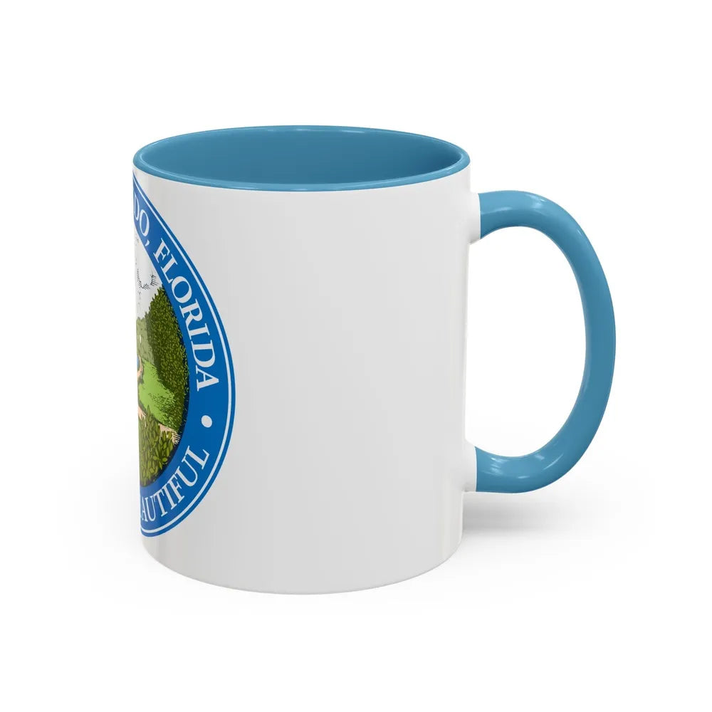 Seal of Orlando Florida - Accent Coffee Mug-Go Mug Yourself