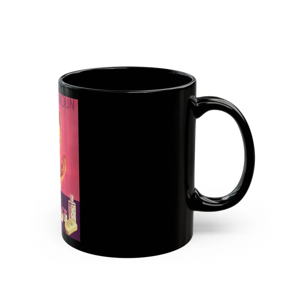 Botany Lanolin advertisement, 1943 - Black Coffee Mug-Go Mug Yourself