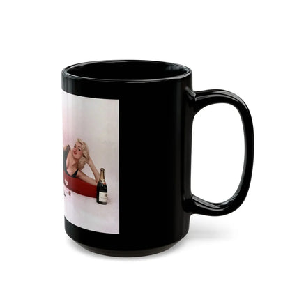 Jayne Mansfield #204 (Vintage Female Icon) Black Coffee Mug-Go Mug Yourself