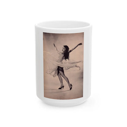 Julie Newmar #423 (Vintage Female Icon) White Coffee Mug-15oz-Go Mug Yourself