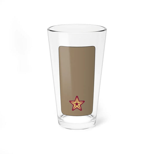 07. QELF 2LT (Qatar) (Military Rank) Pint Glass 16oz 16oz - Go Mug Yourself
