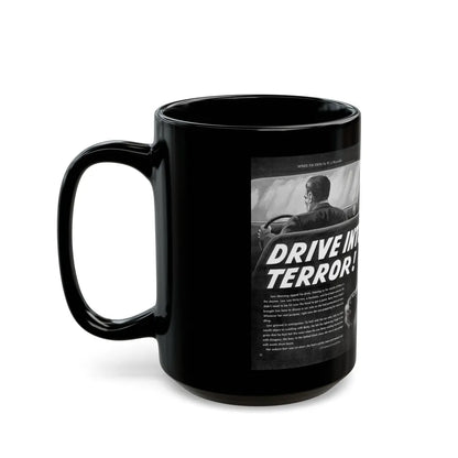 Drive Into Terror, Spree magazine, No. 38 - 1963 - Black Coffee Mug-Go Mug Yourself