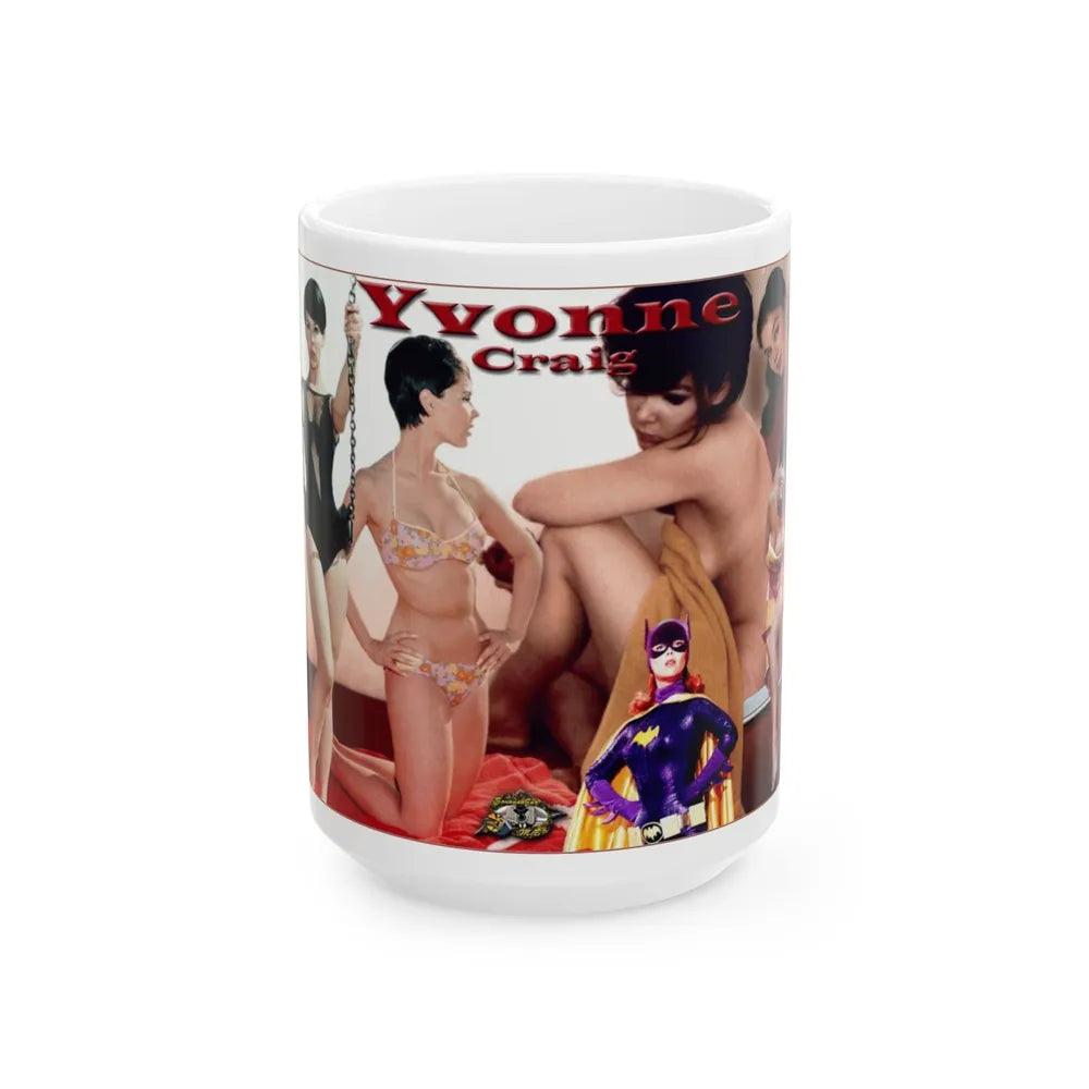 Yvonne Craig #85 - Collage Wallpaper (Vintage Female Icon) White Coffee Mug-15oz-Go Mug Yourself