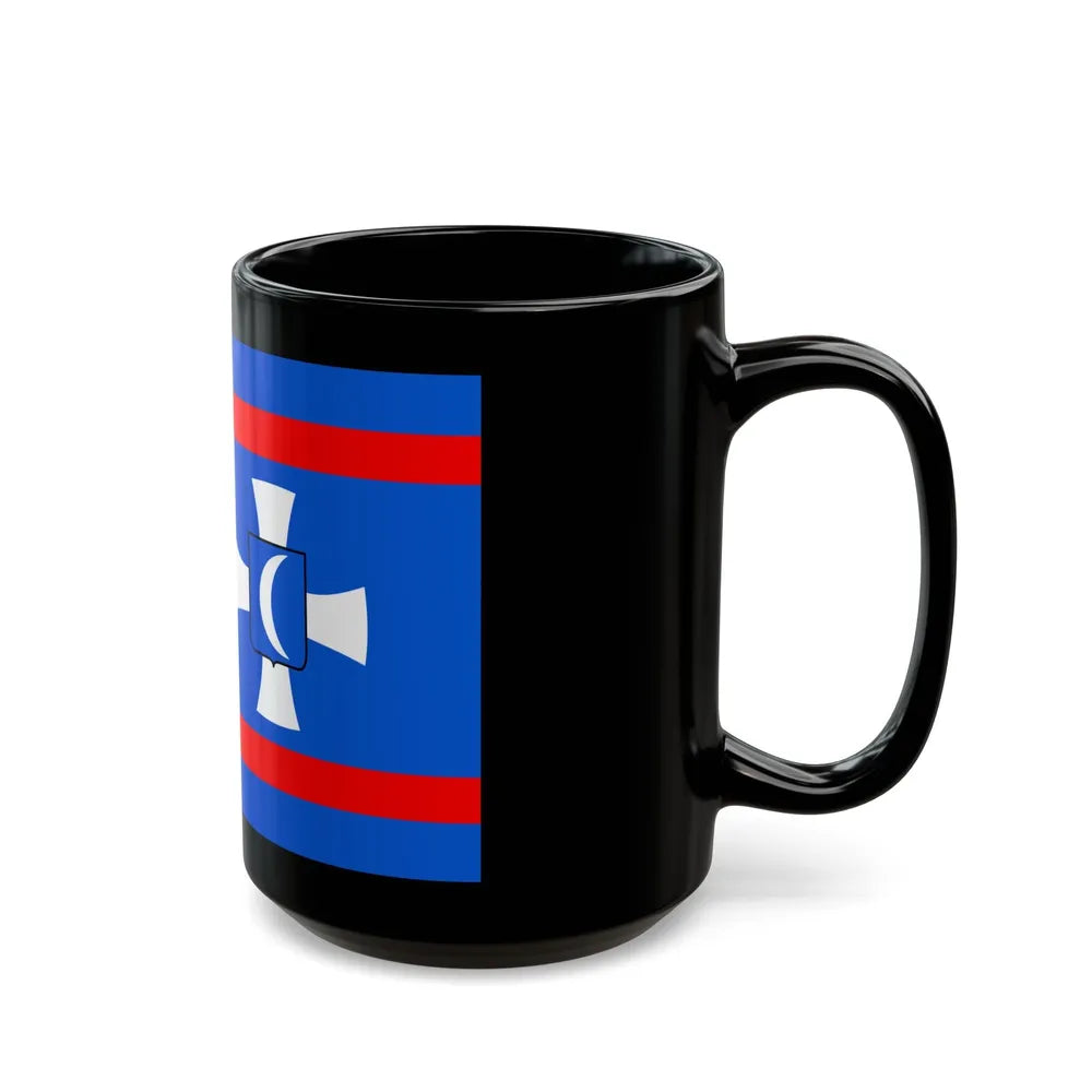 Flag of Vinnytsia Oblast Ukraine - Black Coffee Mug-Go Mug Yourself