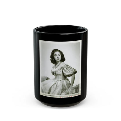 Barbara Rush #34 (Vintage Female Icon) Black Coffee Mug-15oz-Go Mug Yourself