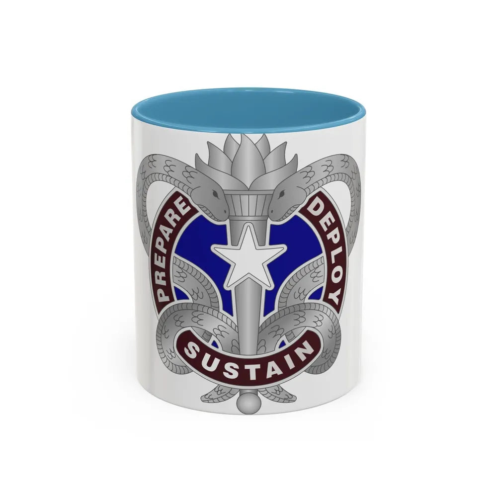 Medical Logistics Command (U.S. Army) Accent Coffee Mug-11oz-Light Blue-Go Mug Yourself