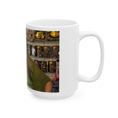 Caroline Munro #217 (Vintage Female Icon) White Coffee Mug-Go Mug Yourself