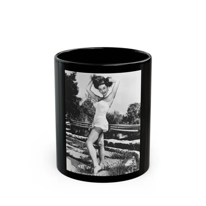 Elaine Stewart #113 (Vintage Female Icon) Black Coffee Mug-11oz-Go Mug Yourself