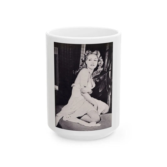 Julie Newmar #440 (Vintage Female Icon) White Coffee Mug-15oz-Go Mug Yourself