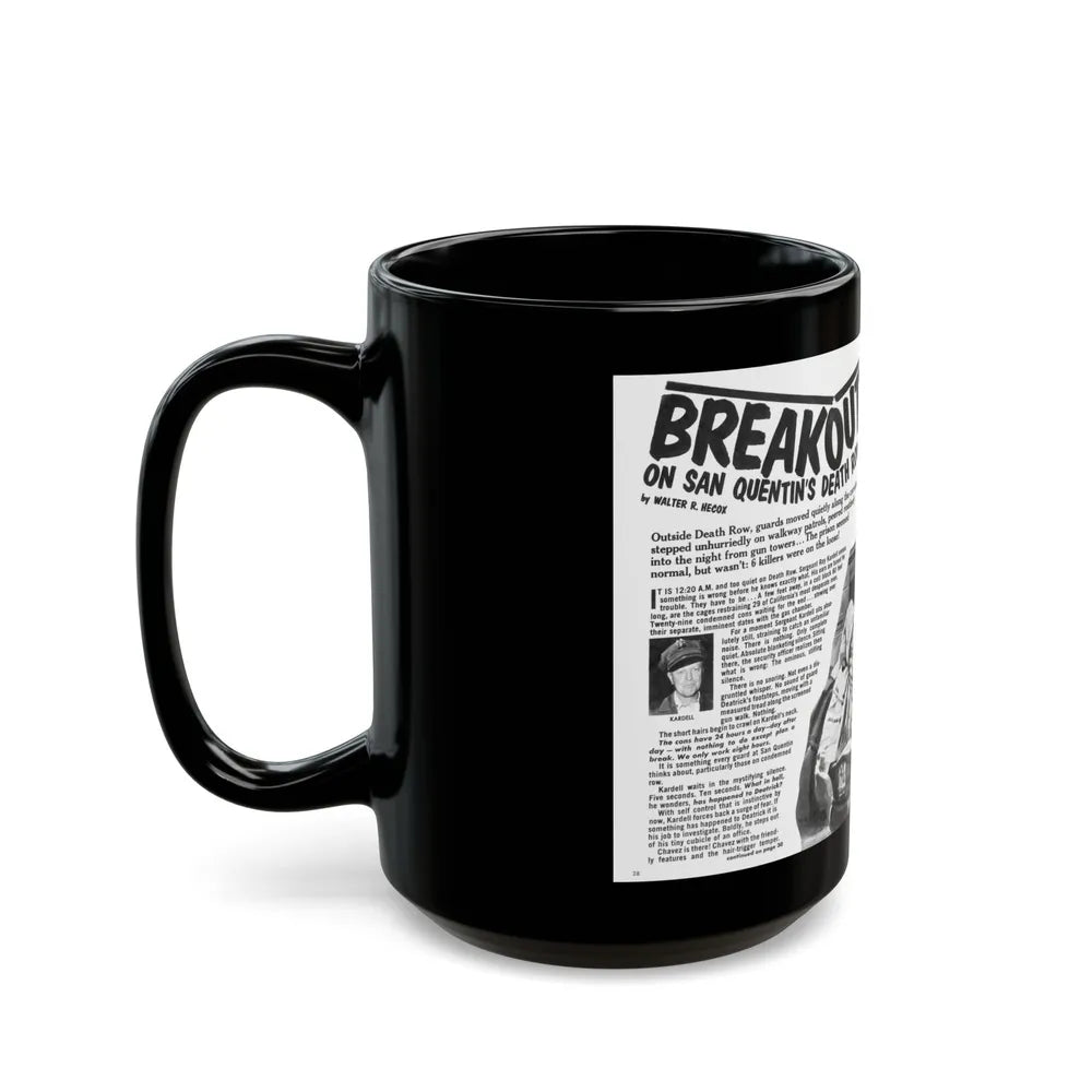 Breakout, Man's magazine, December 1962 - Black Coffee Mug-Go Mug Yourself