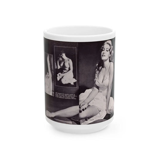 Julie Newmar #297 (Vintage Female Icon) White Coffee Mug-15oz-Go Mug Yourself