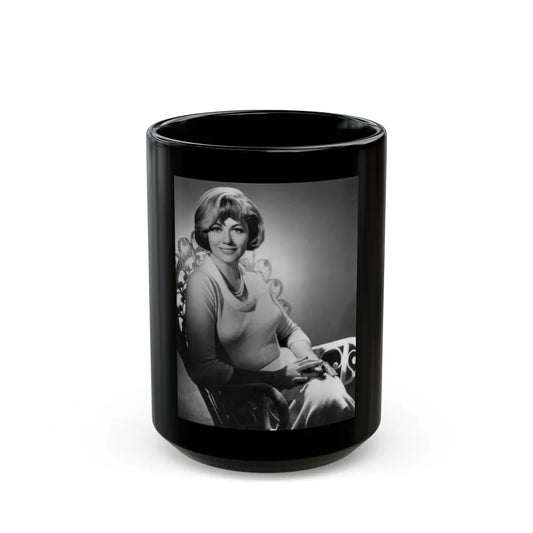 Dorothy Malone #135 (Vintage Female Icon) Black Coffee Mug-15oz-Go Mug Yourself