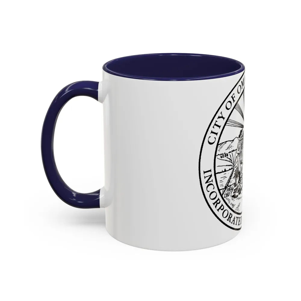 Seal of Omaha Nebraska - Accent Coffee Mug-Go Mug Yourself