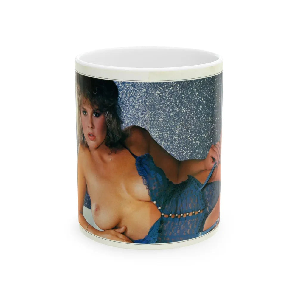 Linda Blair #228 - Partially Topless (Vintage Female Icon) White Coffee Mug-11oz-Go Mug Yourself