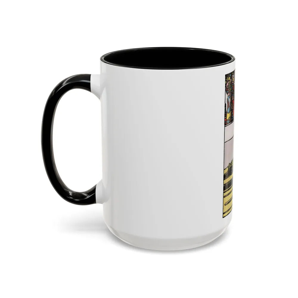 The 4 of Swords (Tarot Card) Accent Coffee Mug-Go Mug Yourself