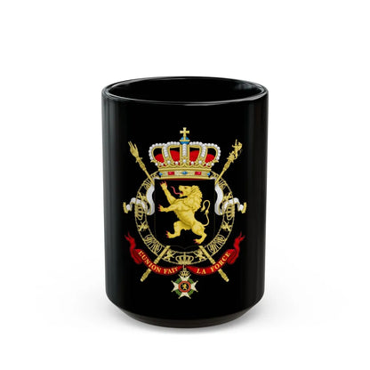 State Coat of Arms of Belgium - Black Coffee Mug-15oz-Go Mug Yourself