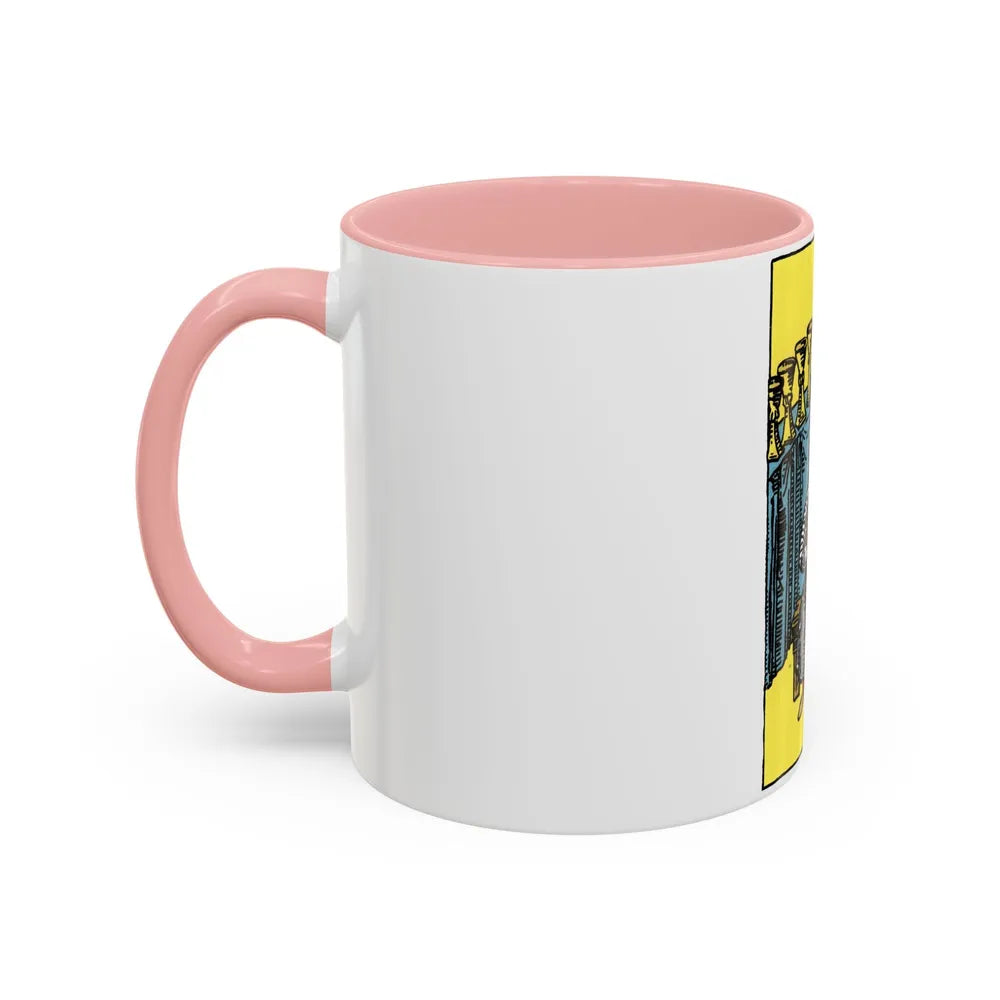 The 9 of Cups (Tarot Card) Accent Coffee Mug-Go Mug Yourself