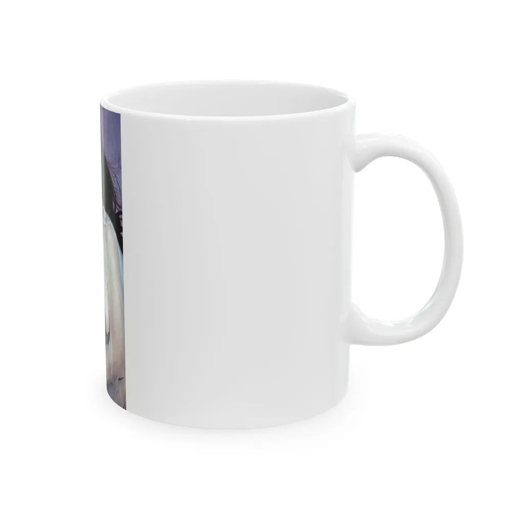 Valerie Leon #36 - See through top (Vintage Female Icon) White Coffee Mug-Go Mug Yourself