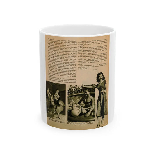 Debra Paget #659 - Magazine Page Glamour Photo Circa 1950's (Vintage Female Icon) White Coffee Mug-11oz-Go Mug Yourself