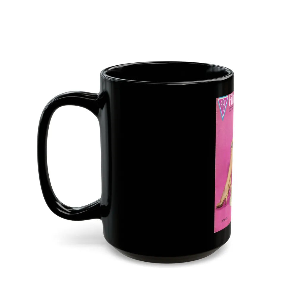 Barbara Lang #29 - Mag. Cover (Vintage Female Icon) Black Coffee Mug-Go Mug Yourself