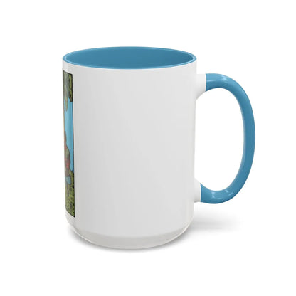 The 4 of Cups (Tarot Card) Accent Coffee Mug-Go Mug Yourself